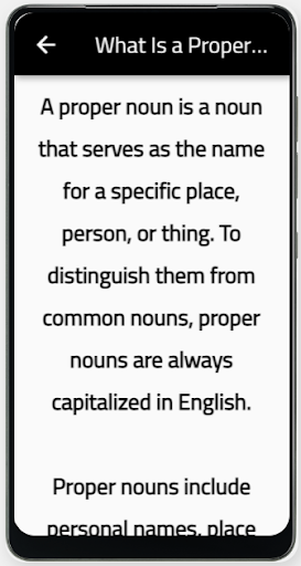 Android application proper nouns screenshort