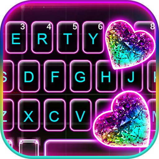 Colorful Crystal Heart Keyboar 1.0 Icon
