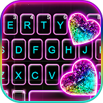 Cover Image of Descargar Colorful Crystal Heart Keyboar  APK