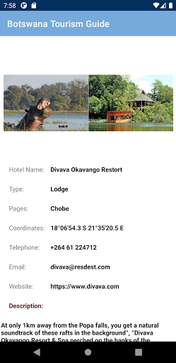 Botswana Tourism Guide Screen 2