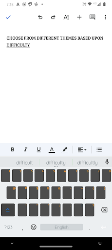 Blank Keyboard:Typing Practice Screen 3
