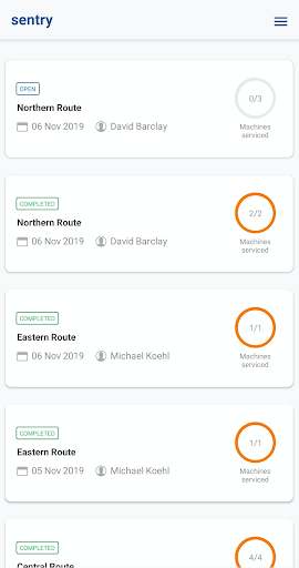 Android application Sentry screenshort
