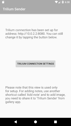 Trilium Sender Screen 2