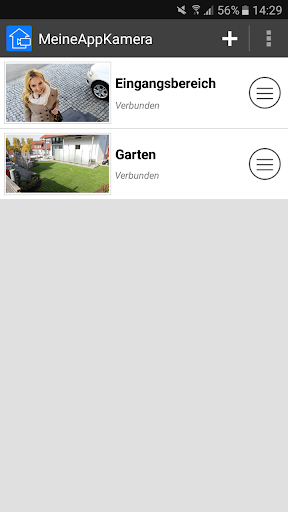 Android application MeineAppKamera screenshort