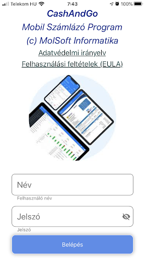 CashAndGo Számlázó Screen 2