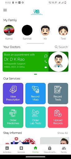 Android application R B Rao Memorial Hospital screenshort