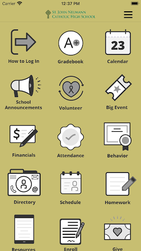 Android application St. John Neumann High School screenshort