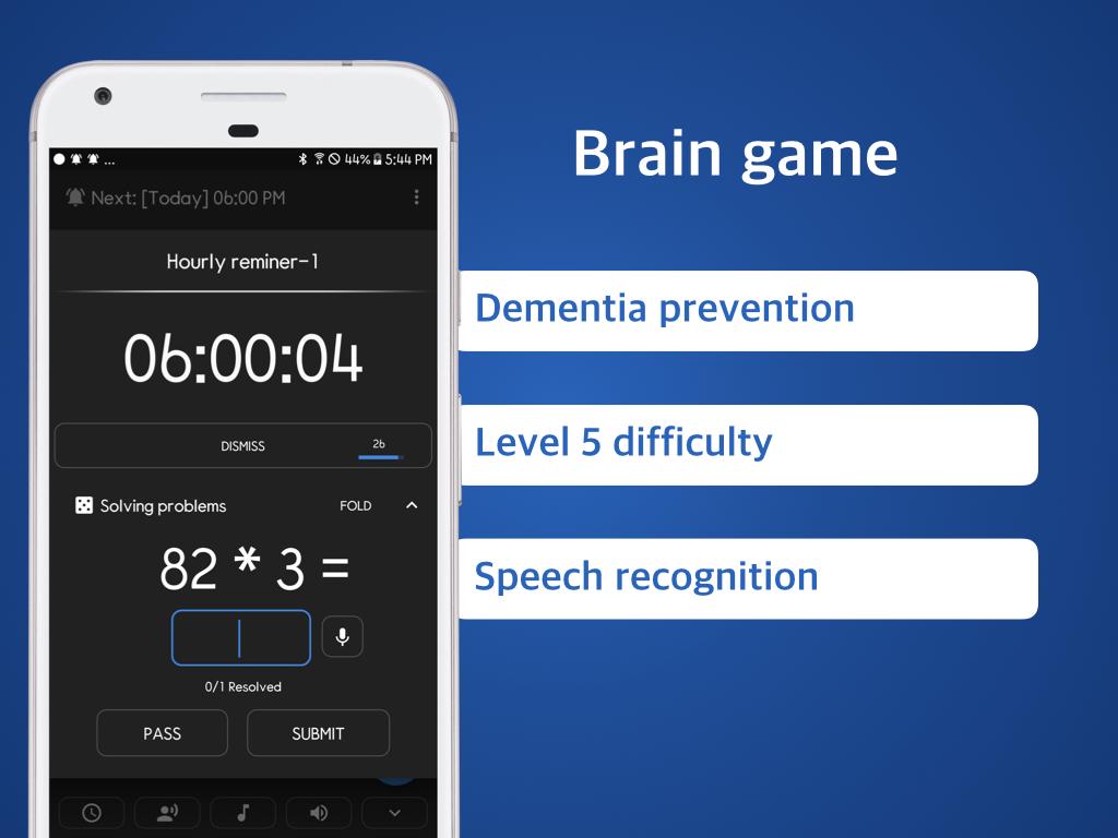 Android application Hourly Reminder Alarm Pro - 50m 10m Talking Clock screenshort