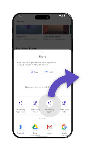 Android application Share Song screenshort