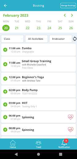 Android application Infinity Fitness Kings Hill screenshort
