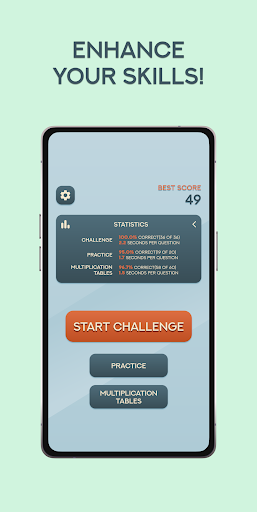 Android application Math Challenge screenshort