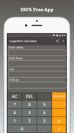 Screenshot of Logarithm Calculator