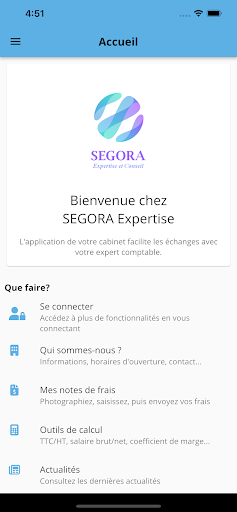Android application SEGORA Expertise et Conseil screenshort