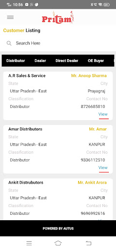 Android application Proximo Sales Force screenshort