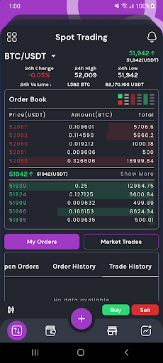 Android application Meta Benz : Crypto Exchange screenshort