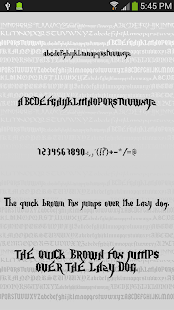 Gothic Fonts for FlipFont Screenshot