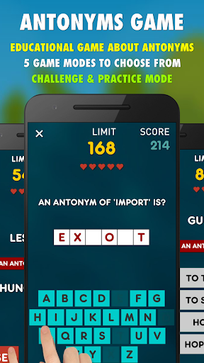 Android application Antonyms Game screenshort