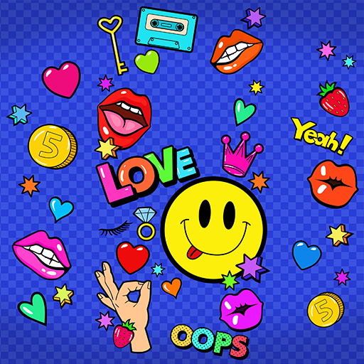 Pop Smile Doodle - Wallpaper Logo