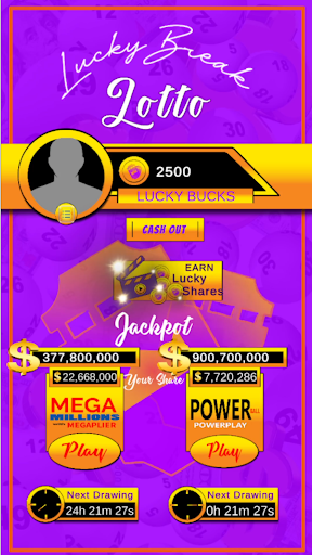 Android application Lucky Break Lotto screenshort