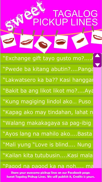 Sweet Tagalog Pickup Lines - 10 - (Android)