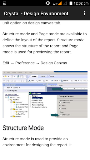 Learn SAP Crystal Report Screen 2