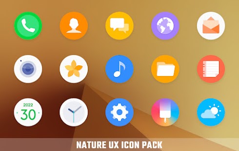 GraceUX — zrzut ekranu pakietu ikon (okrągły).