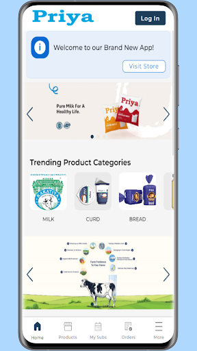 Android application Priya Milk screenshort
