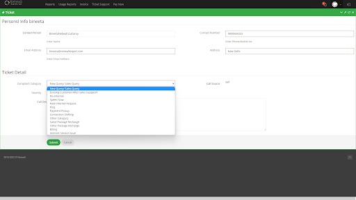 Perfect Infinet CRM R1 Screen 3
