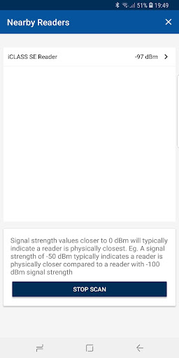 Android application HID Reader Manager screenshort