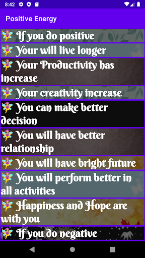 Positive: think, act positive Screen 3