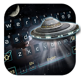 ufo alien metal space keyboard et roswell aircraft icon