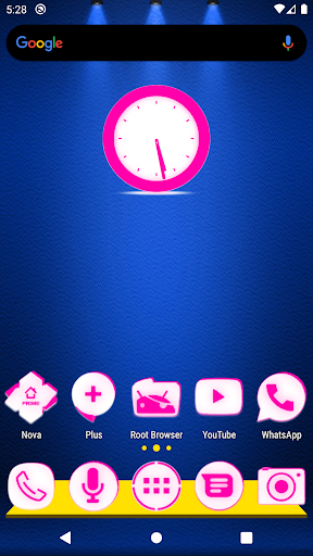 Android application Inverted White Pink Icon Pack screenshort