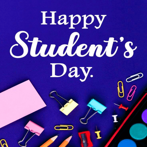 Students day wishes quotes logo