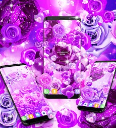 Purple rose live wallpaperのおすすめ画像5