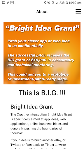 Android application Bright Idea Grant screenshort