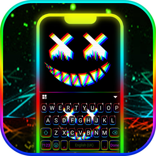 Glitch Mask Keyboard Backgroun logo