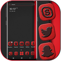 Black Red Leather Theme