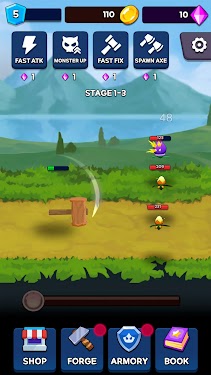 #2. Ultimate Axe Idle Clicker (Android) By: Excellcube