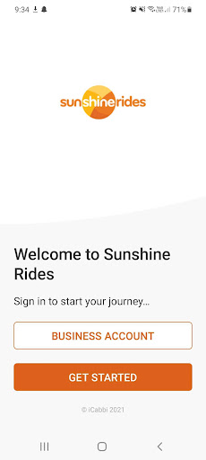 Android application Sunshine Rides screenshort