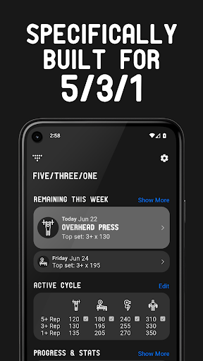Screenshot of Five/Three/One - 531 Workouts