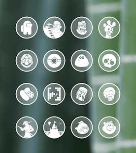 Capture d'écran du pack d'icônes cercle blanc clair