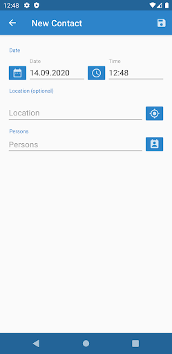 Contact Diary Screen 2