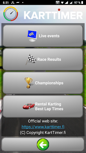 Android application KartTimer Result Browser screenshort