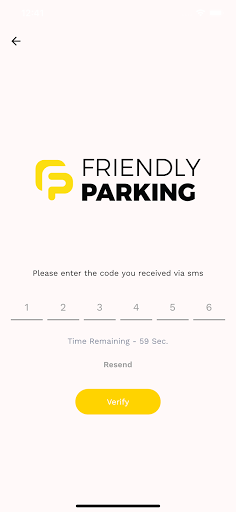 Friendly Parking App Screen 2
