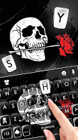 screenshot of Skull Rose Keyboard Theme