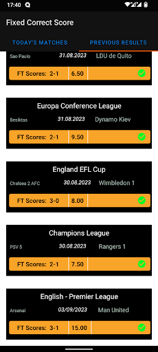 CORRECT SCORE VIP TIPS Screen 2
