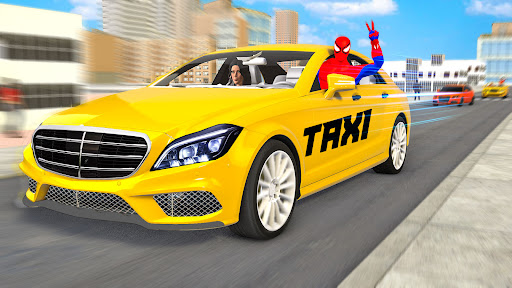 Android application Superhero Car Games Taxi Games screenshort