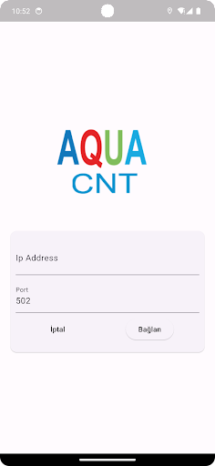 Android application AQUA CNT Config screenshort