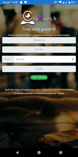Android application Chatteurs screenshort
