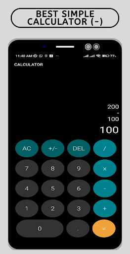 Simple-Calculator Screen 3